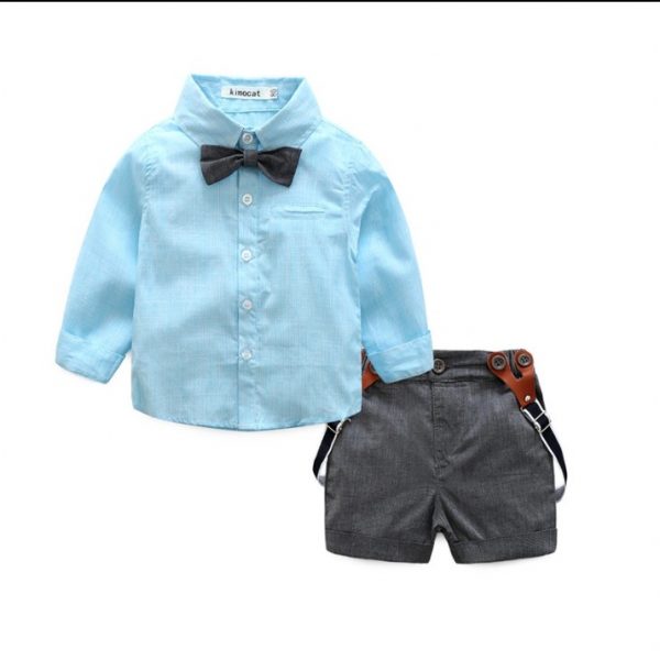 Shirt and suspender pants for boys